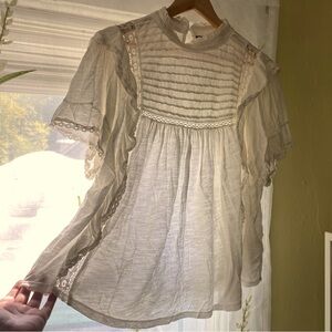 Free People | Ruffle Sleeve Blouse